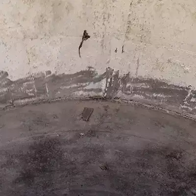 An exposed joint in a large-diameter pipe