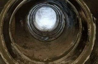A ductile iron pipe sealed with HydraTite