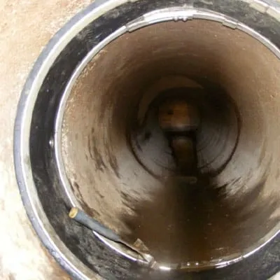 HydraTite seal installed on the inside, sealing a 30" pump suction line