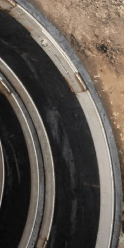An aging pipeline sealed with HydraTite