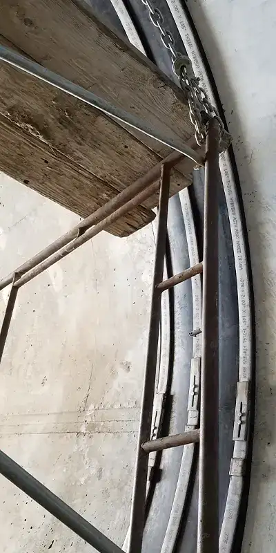 HydraTite installed over joint in a large-diameter pipe