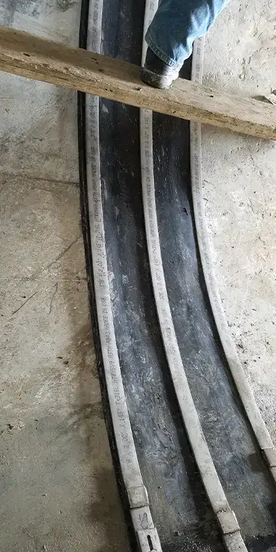 HydraTite installed over joint in a large-diameter pipe