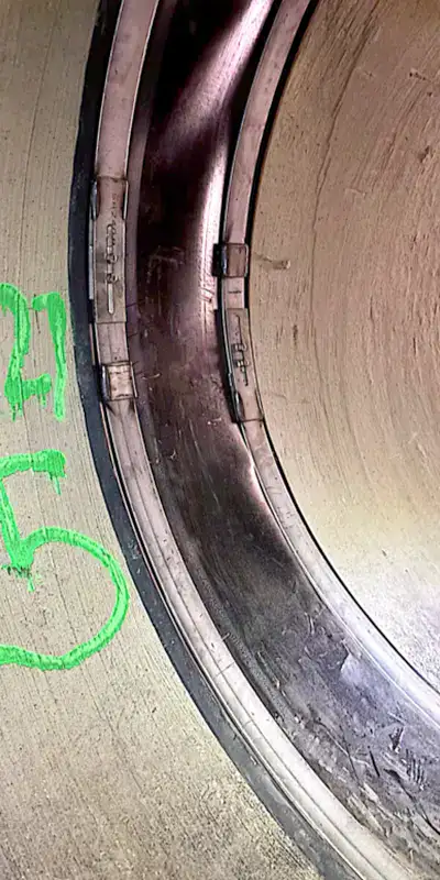 HydraTite sealing a joint in a circular DOT culvert to seal the pipe