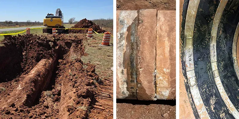 Example images of a HydraTite seal installation