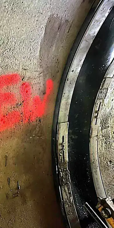 HydraTite seal installed over a joint in a culvert