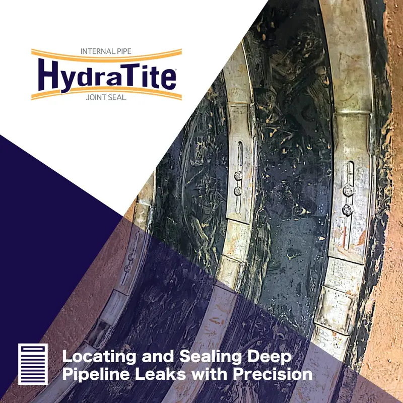HydraTite installed over a leaking joint to stop infiltration
