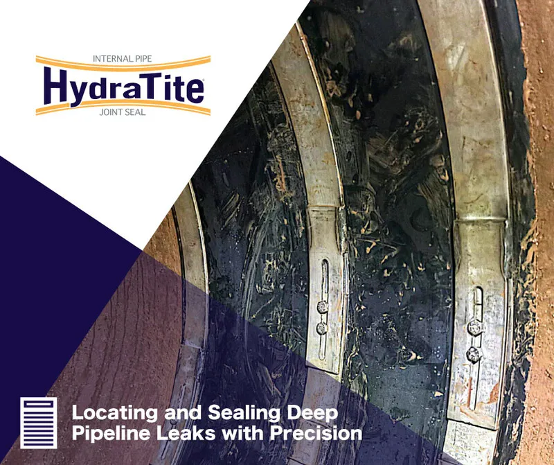 HydraTite installed over a leaking joint to stop infiltration