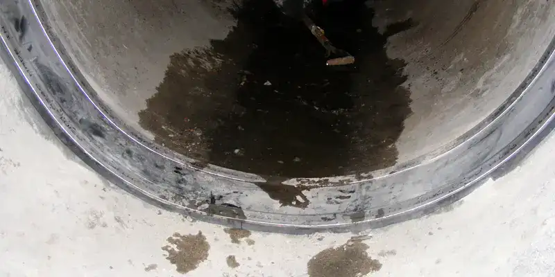 HydraTite installed in an irregularly-shaped trestle pipe