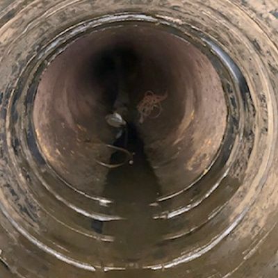 HydraTite sealing a joint in a 66” circulating effluent pipe