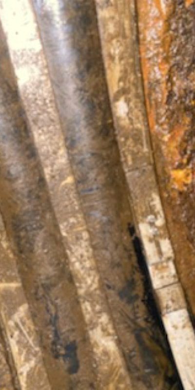 HydraTite sealing a joint in a 66” circulating effluent pipe