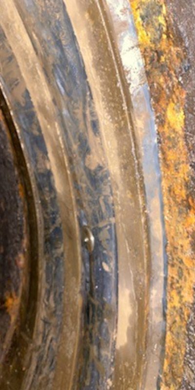 HydraTite sealing a joint in a 66” circulating effluent pipe