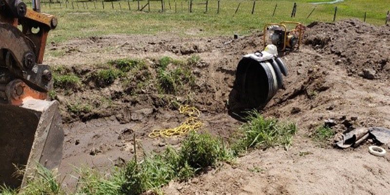 The opening to a HDPE pipe
