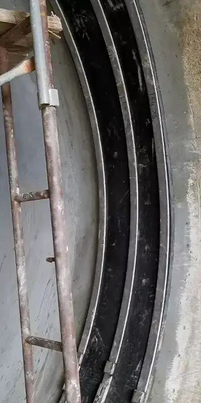 HydraTite seal installed over a joint in a large-diameter pipe
