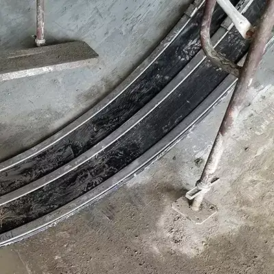 HydraTite seal installed over a joint in a large-diameter pipe