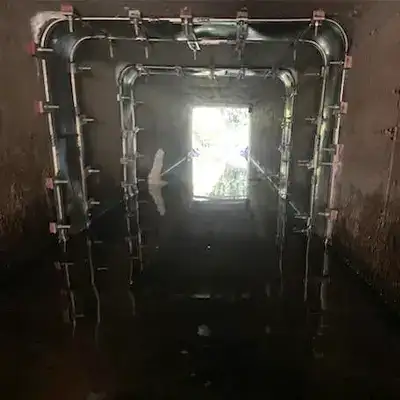Many HydraTite seals installed in a box-shaped culvert