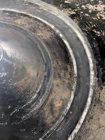 HydraTite installed over joints in a dirty waste water pipe