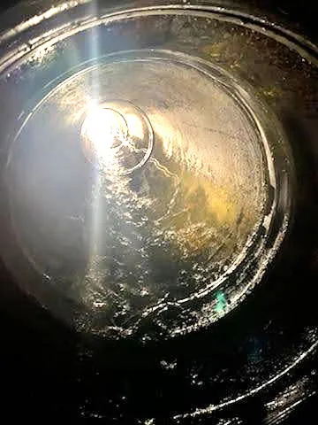 HydraTite installed over joints in a dirty waste water pipe