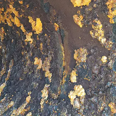Extensive amount of scaling inside a drinking water pipe