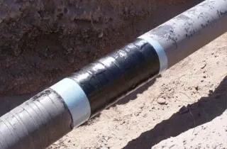 HydraWrap fortifying a high pressure gas transmission line