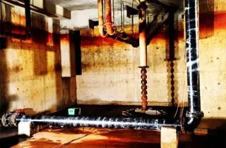 A pipe that has been wrapped in HydraWrap to extend its service life