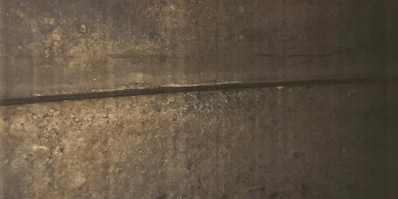 A compromised joint inside a pipe