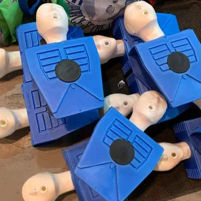 A pile of CPR dummies