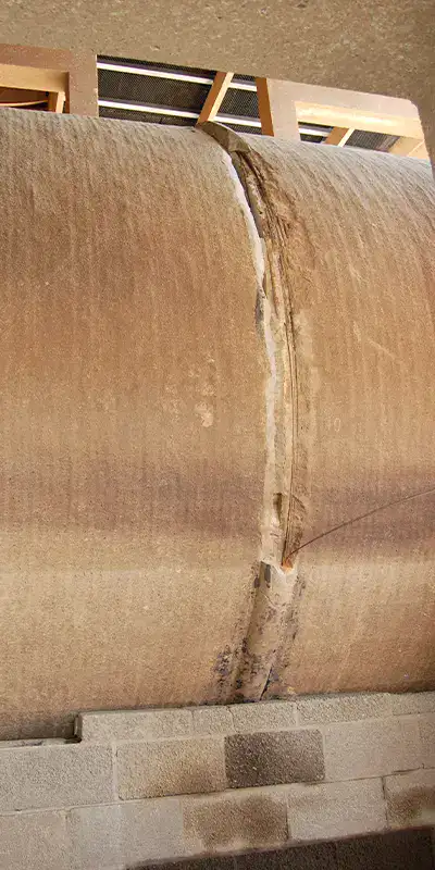 A joint in a circulating cooling water pipe