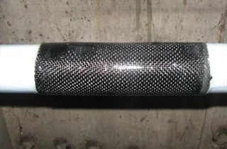 A condensate pipe onboard a vessel that has been restored with Marine HydraWrap