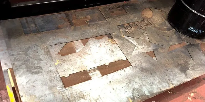 Examples of metal cut with the plasma table