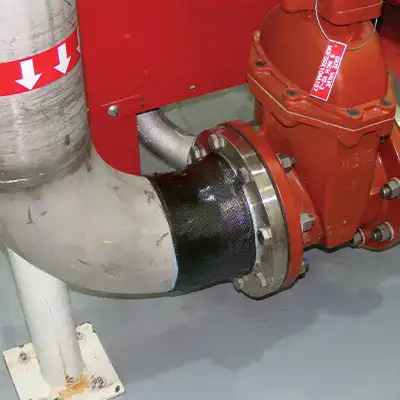 A small repair area covered with HydraWrap