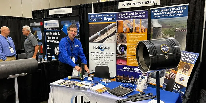 Mike Fox at a booth at ENERUM