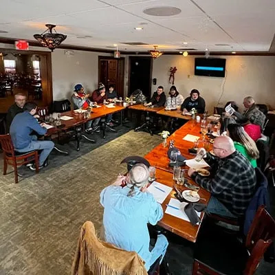 All of HydraTech gathered together for a Christmas lunch