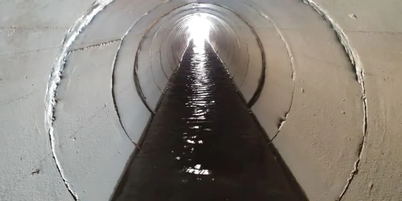 A long tunnel with light at the end