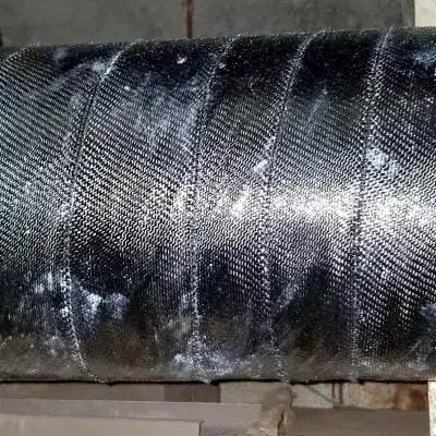 A gas main that has been fortified with HydraWrap