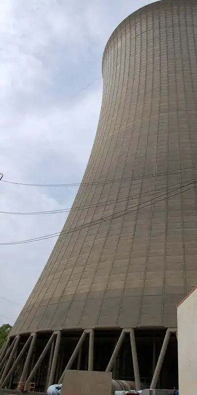 Power plant smoke stack