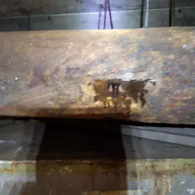 A leaking gas main in a hotel basement