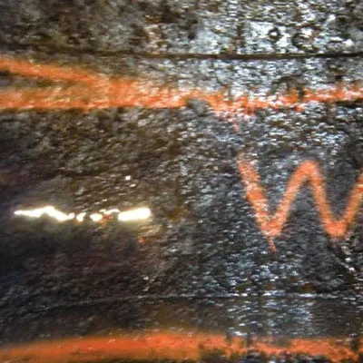 Inside view of a soil-to-air interface with total wall loss