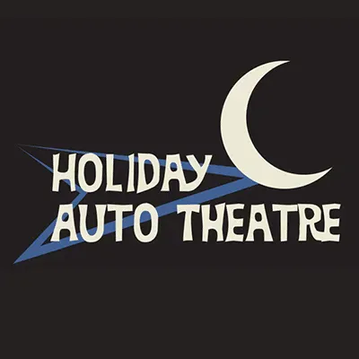 A logo for the Holiday Auto Theatre, a drive in located in Ohio