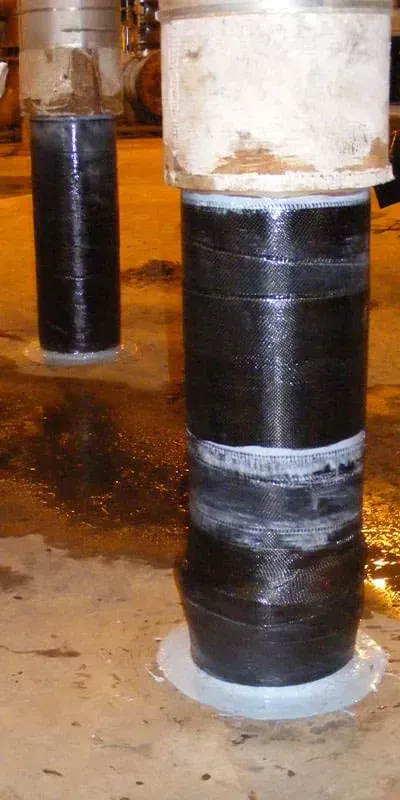 HydraWrap reinforcing ash sluice pump intake manifolds