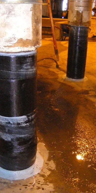 HydraWrap reinforcing ash sluice pump intake manifolds