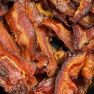 A pile of bacon
