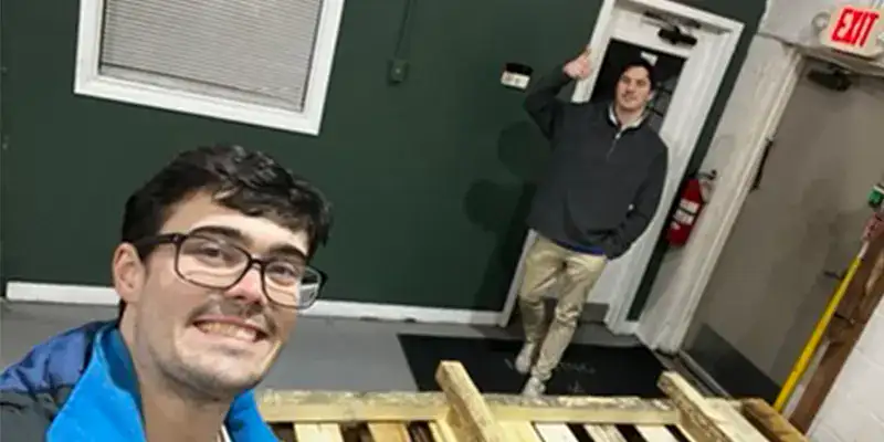 Two people at the HydraTech Field Services office