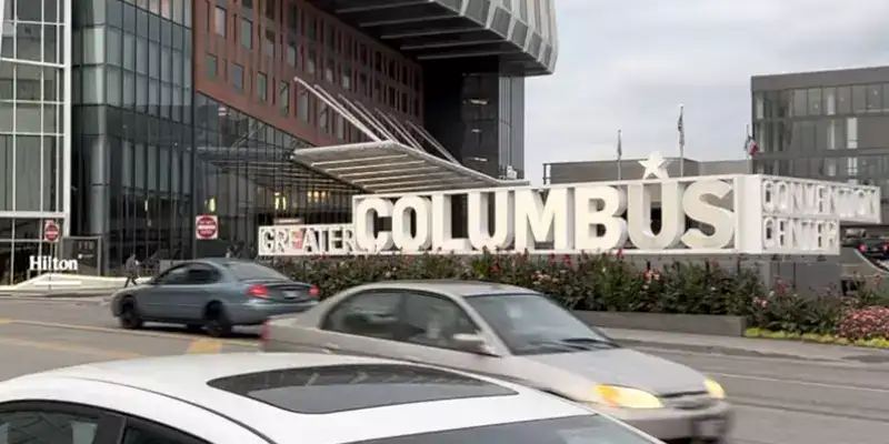 The Columbus Convention Center sign