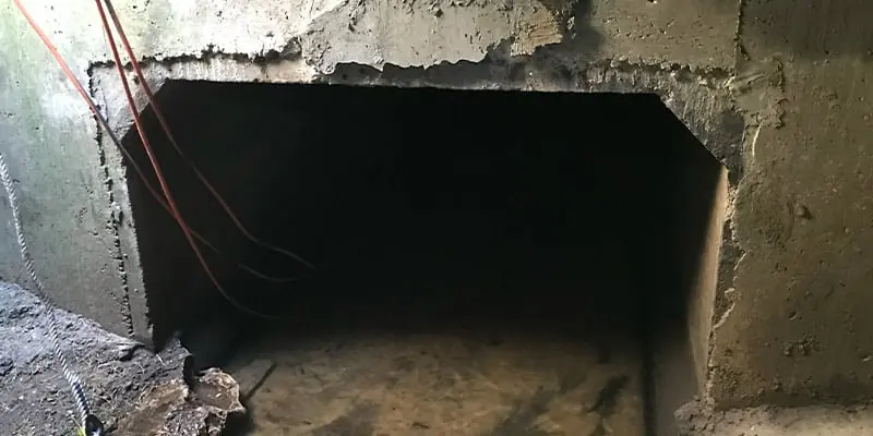 A dark box culvert