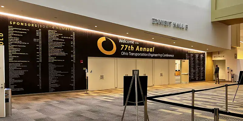 The doors that lead into the OTEC exhibitor hall