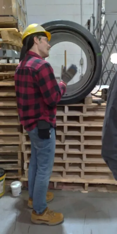 Caleb explaining HydraTite's installation process