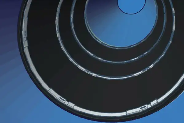 A 3d rendering of HydraTite internal pipe joint seals installed in an interlocking sleeve inside a concrete pipe