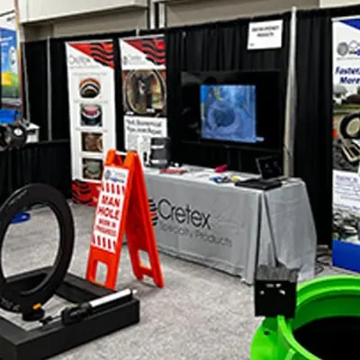 Cretex's booth at a tradeshow
