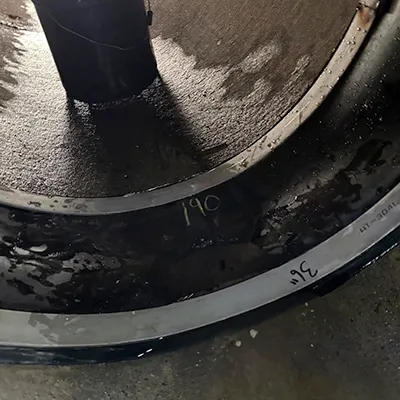 HydraTite Installed over a joint and preventing leaks