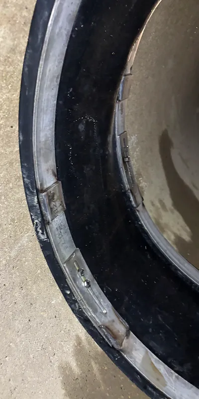 HydraTite Installed over a joint and preventing leaks